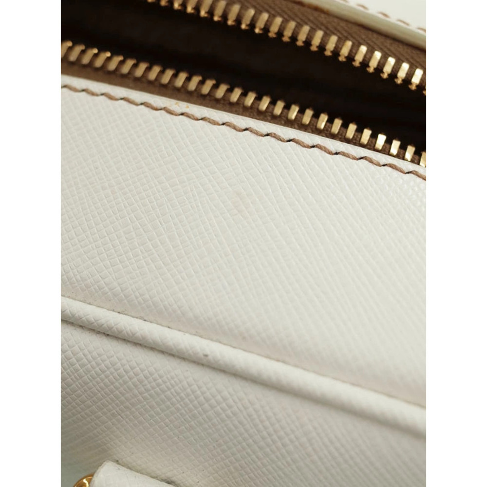Prada Saffiano Leather Bauletto Bag White - Picture 8 of 9